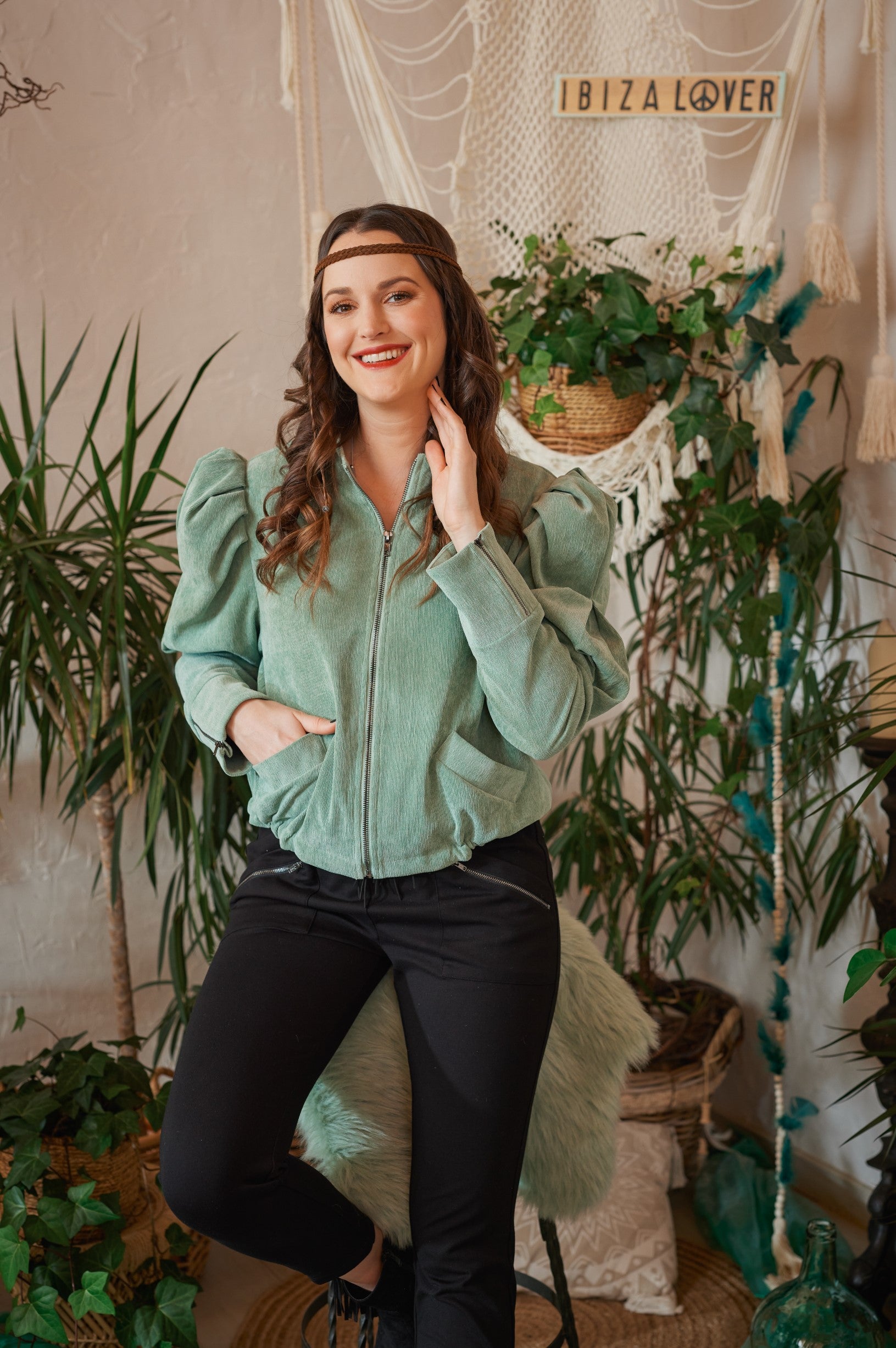 PISTAZIEN-GRÜN BLOUSON JACKE LIMITIERTE EDITION