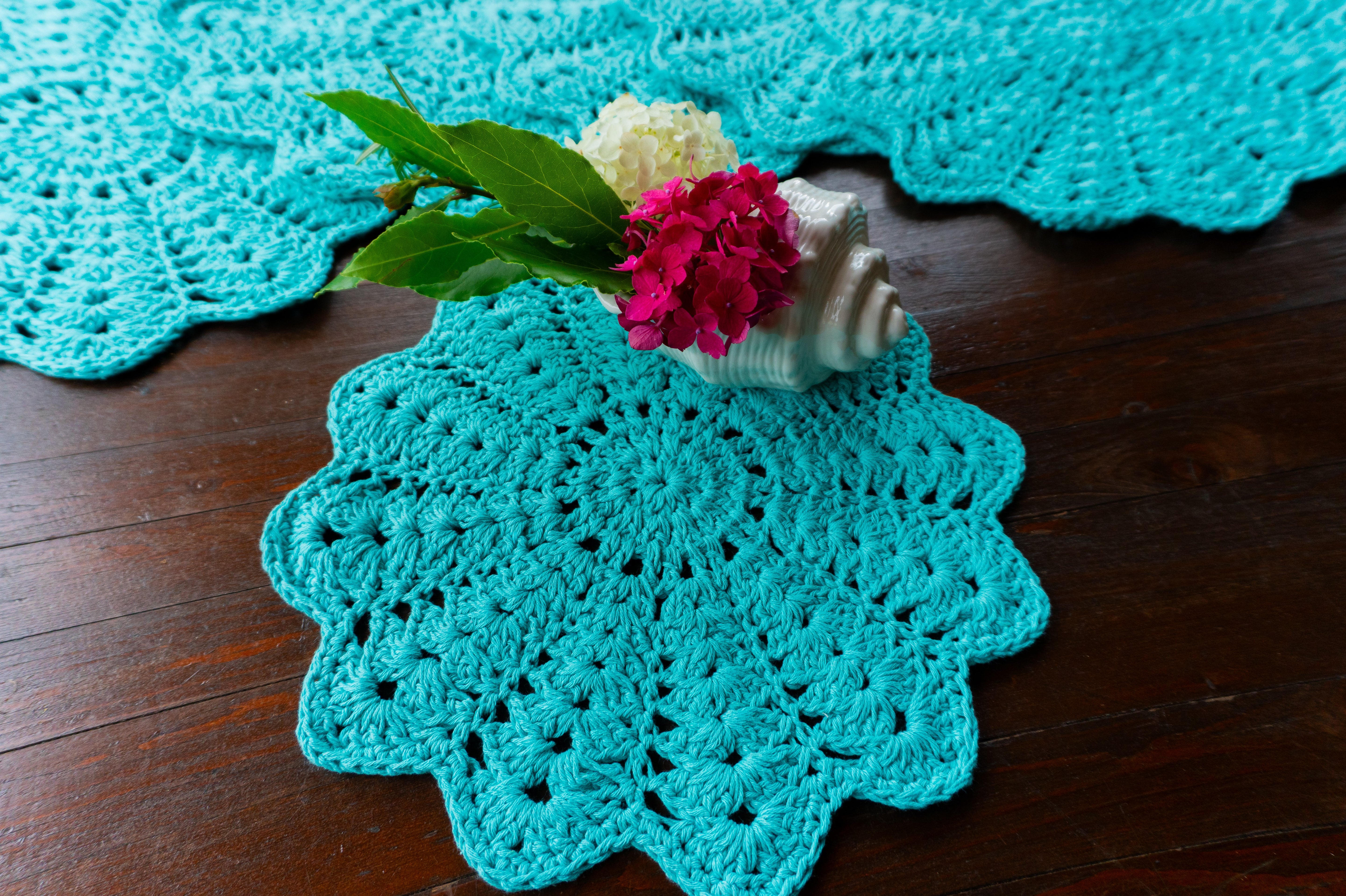 boho deko tischset in türkis