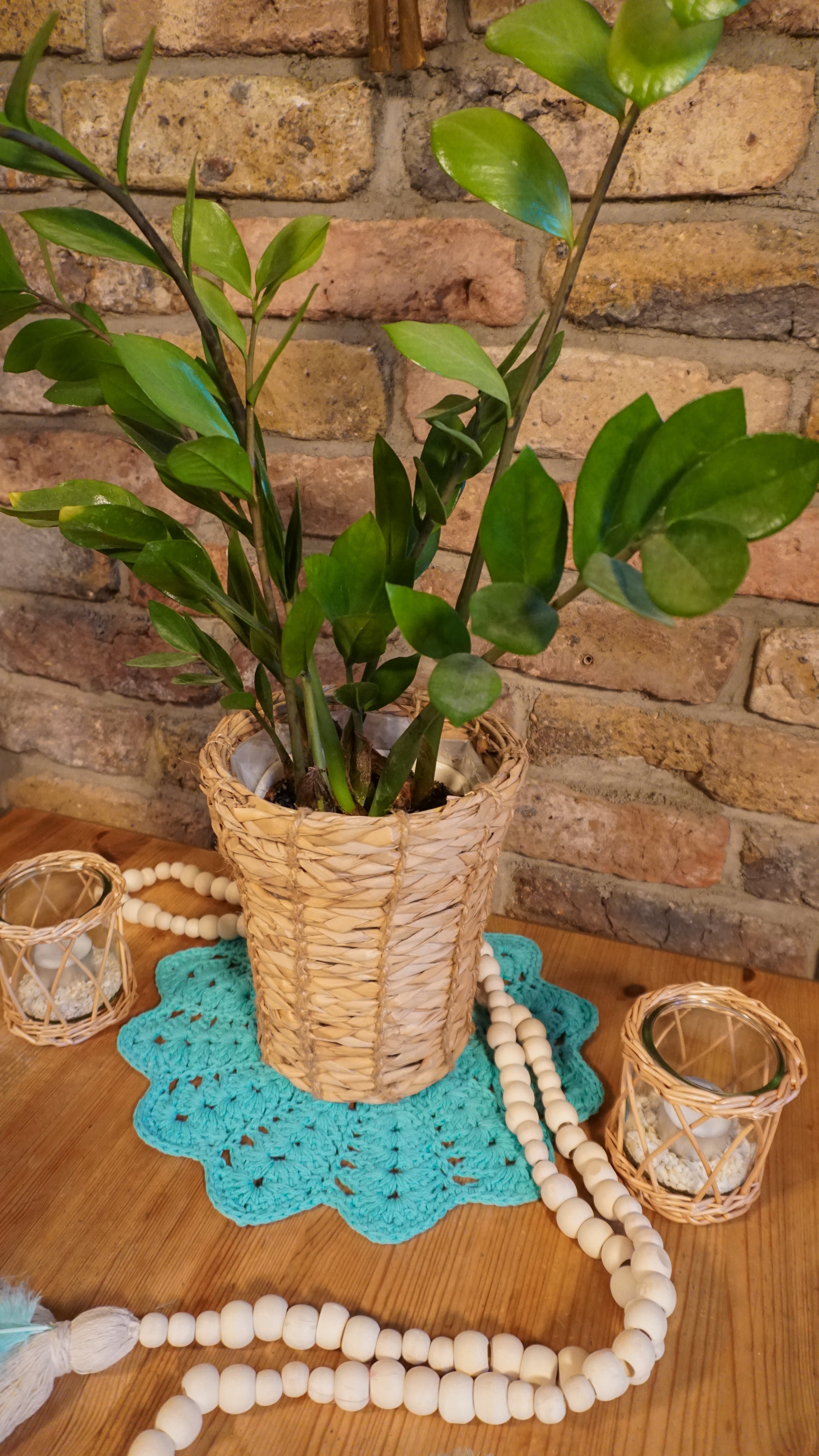 boho deko tischset in türkis